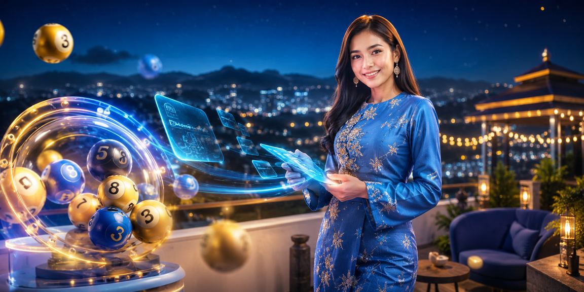 Pemenang loteri Malaysia berpakaian baju kurung dengan ekspresi gembira