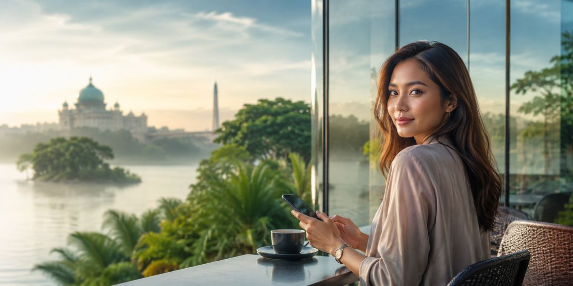 Poker players in the modern casino atmosphere of Putrajaya
